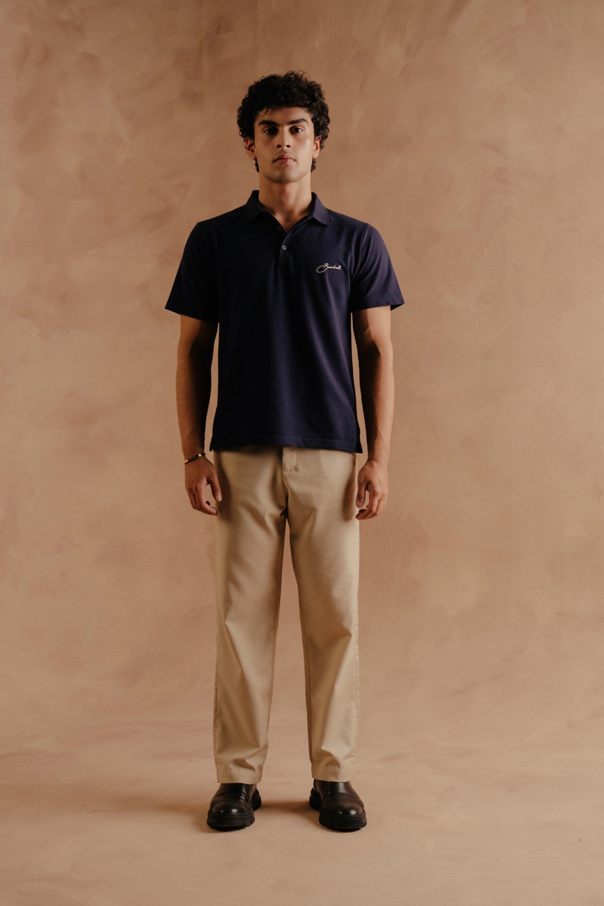 Print Polo - Navy