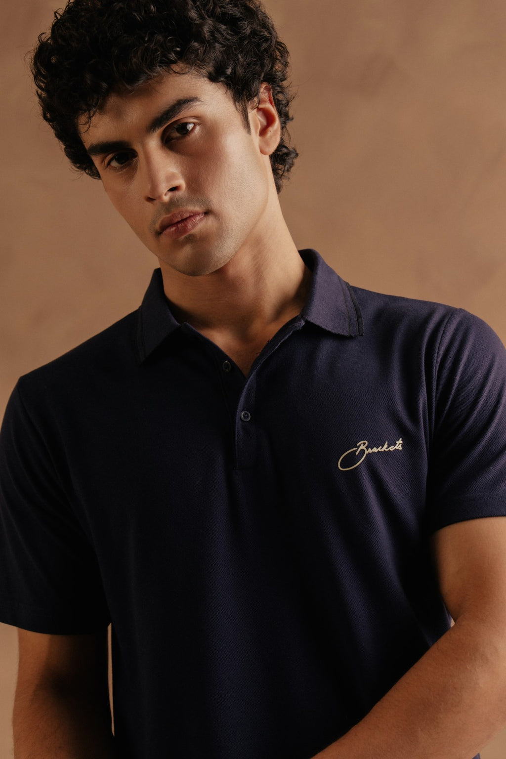 Print Polo - Navy