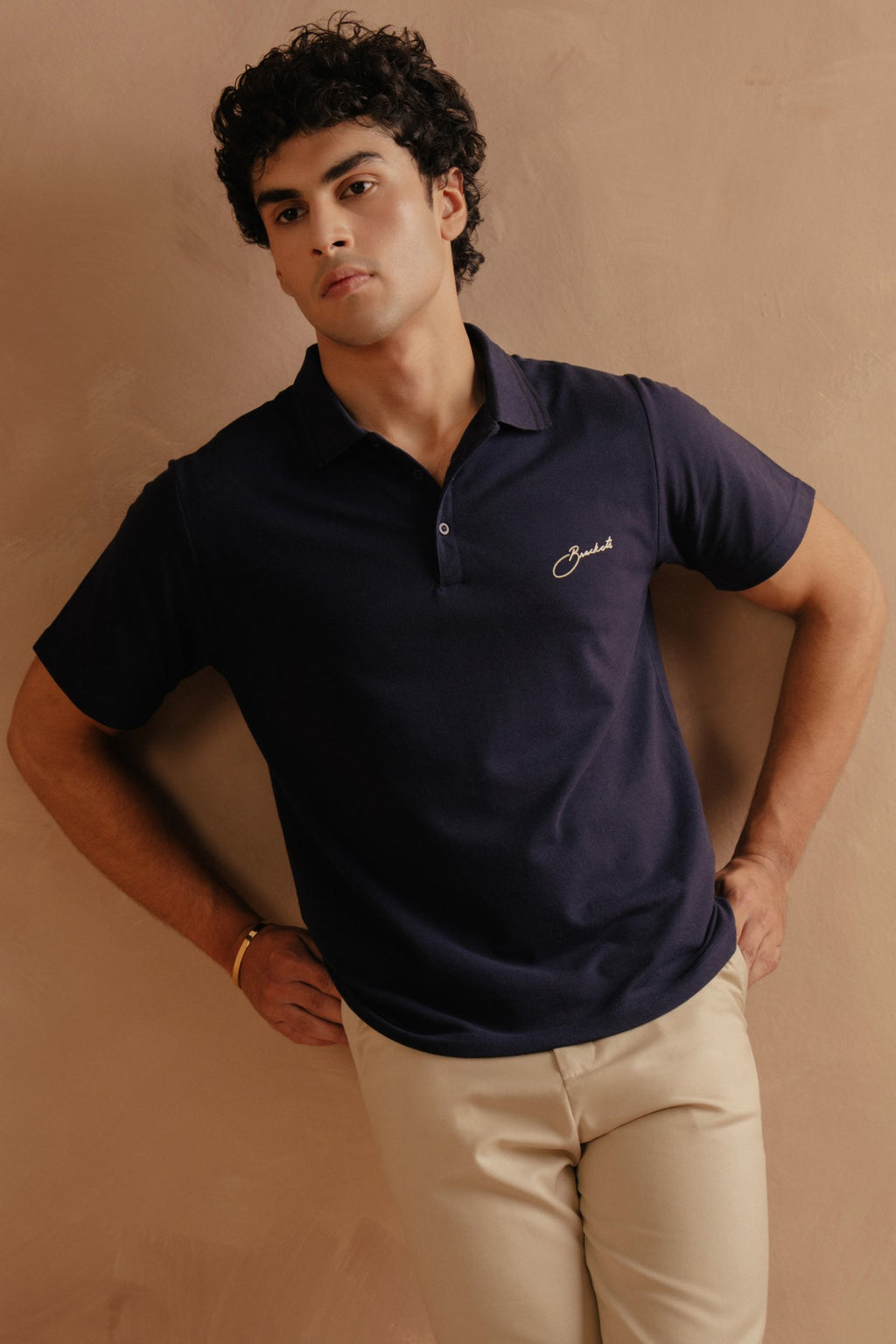 Print Polo - Navy