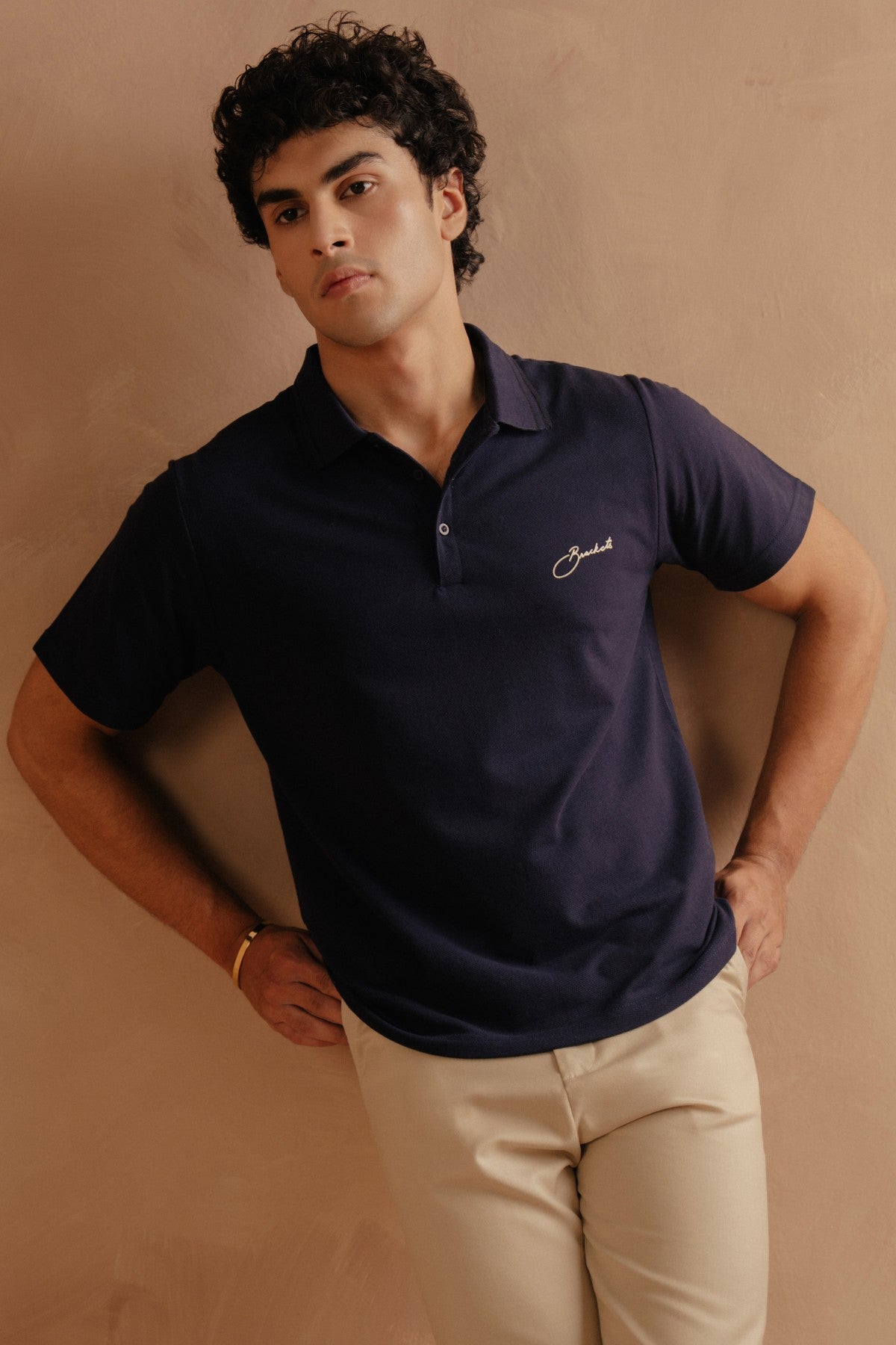 Print Polo - Navy