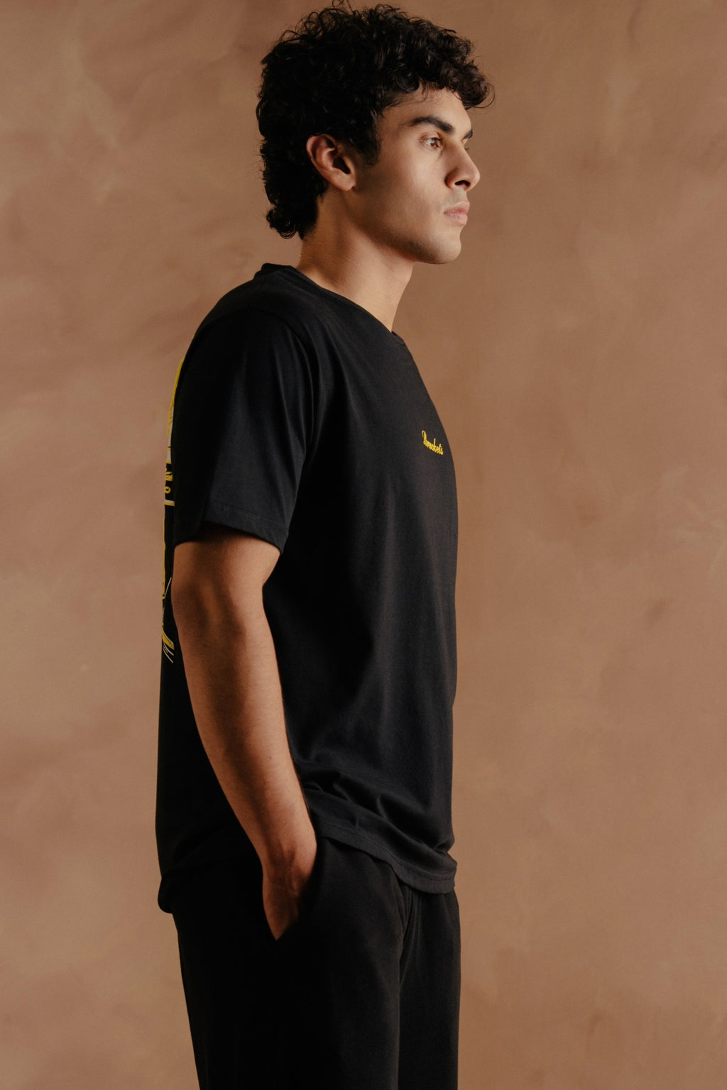 T-Shirt With Back Print - Black