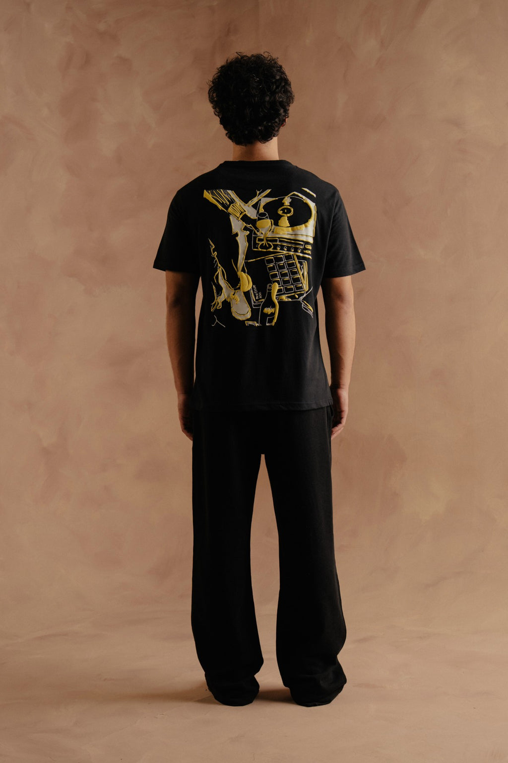 T-Shirt With Back Print - Black