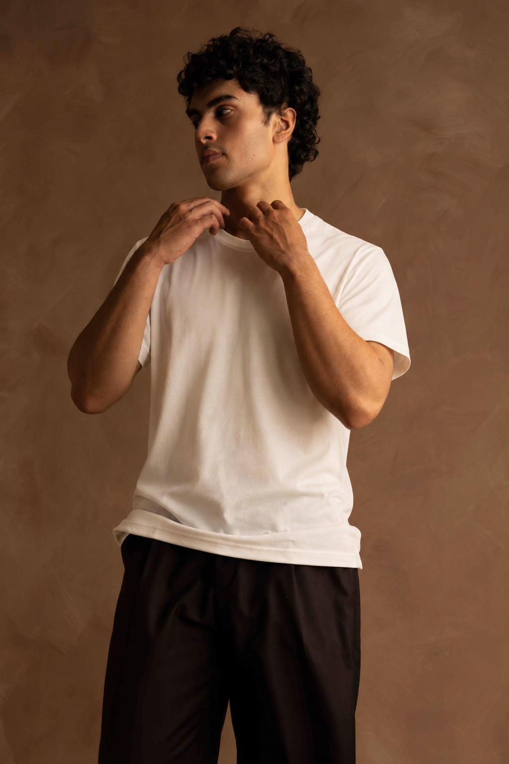 White T-Shirt With Back Print