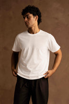 White T-Shirt With Back Print