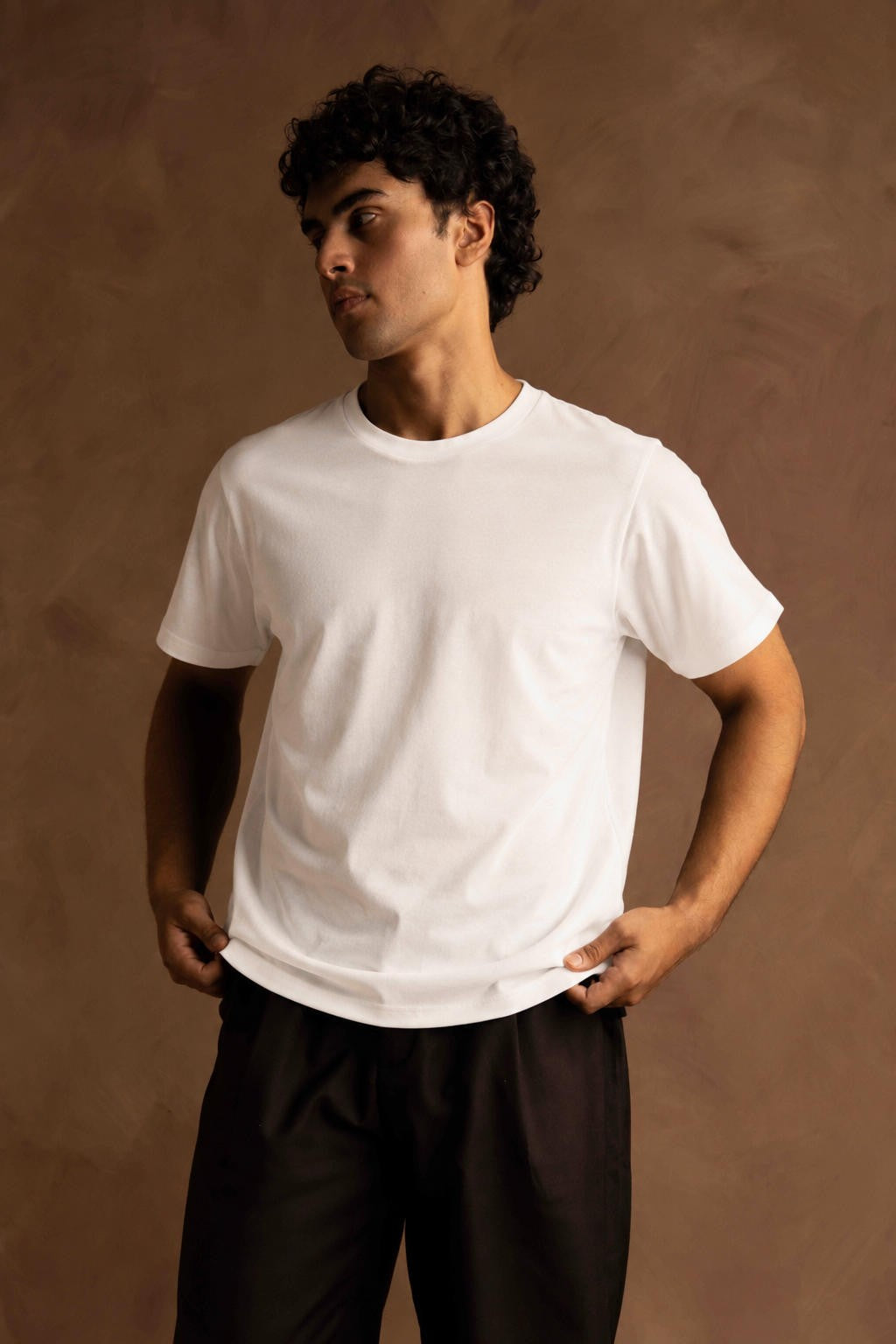 White T-Shirt With Back Print