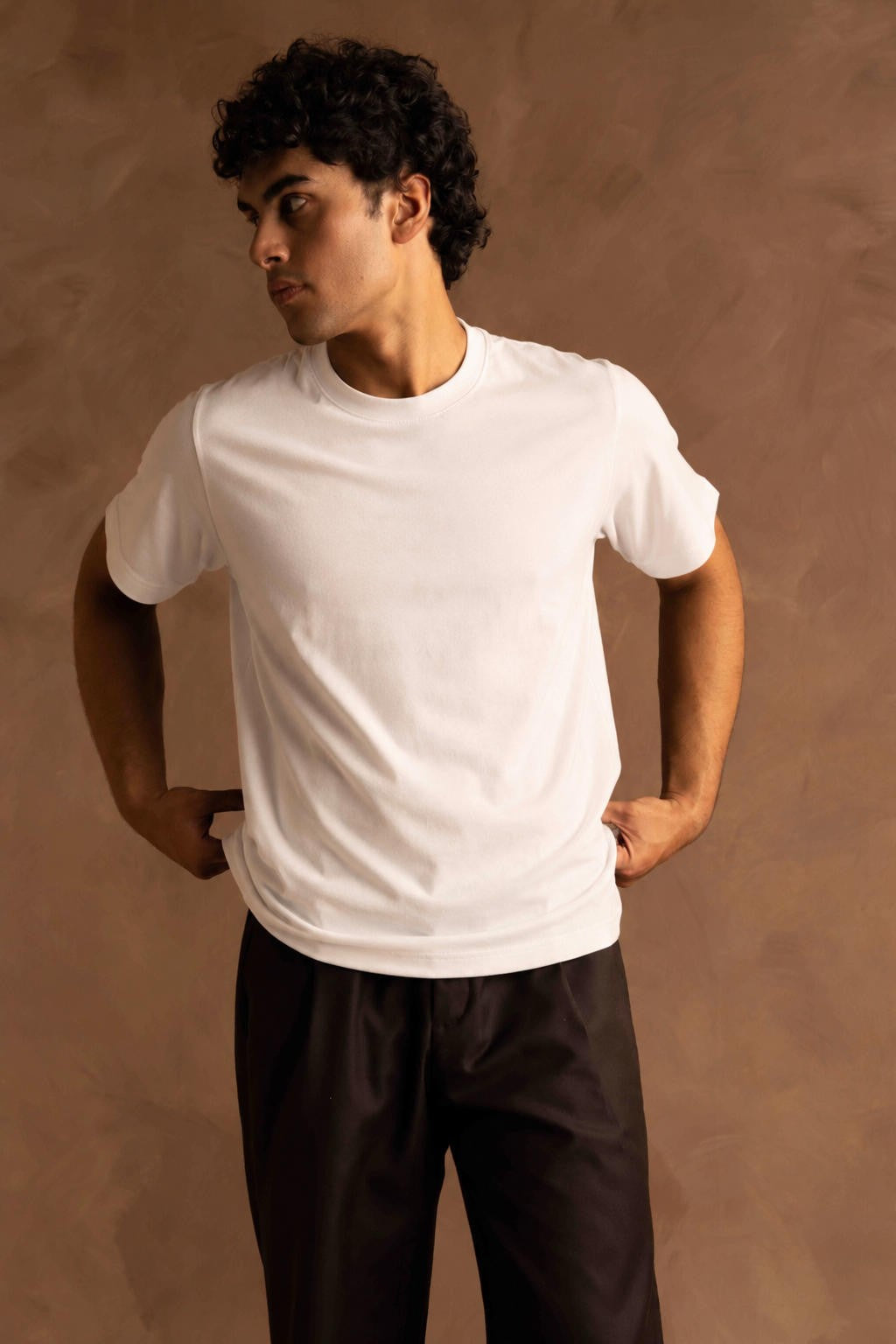 White T-Shirt With Back Print