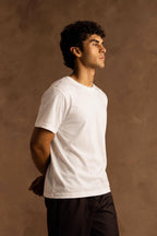White T-Shirt With Back Print