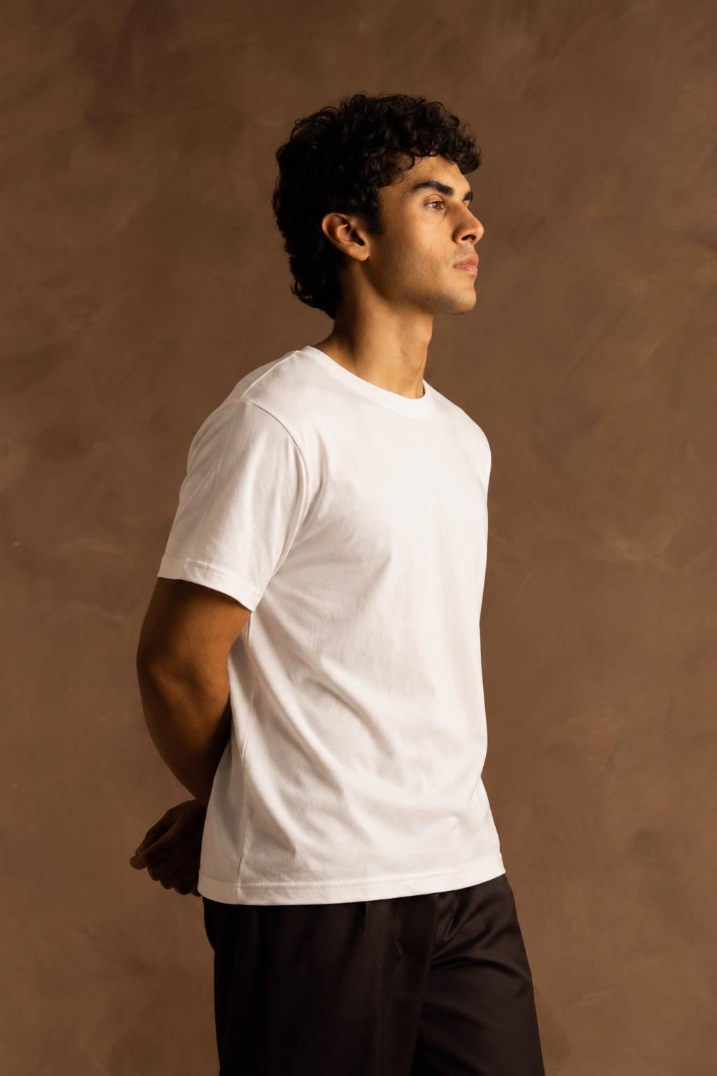 White T-Shirt With Back Print
