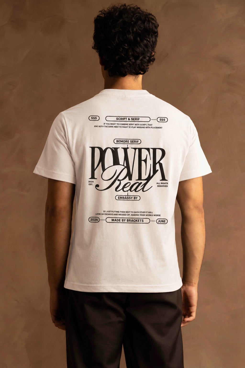 White T-Shirt With Back Print Secondary image