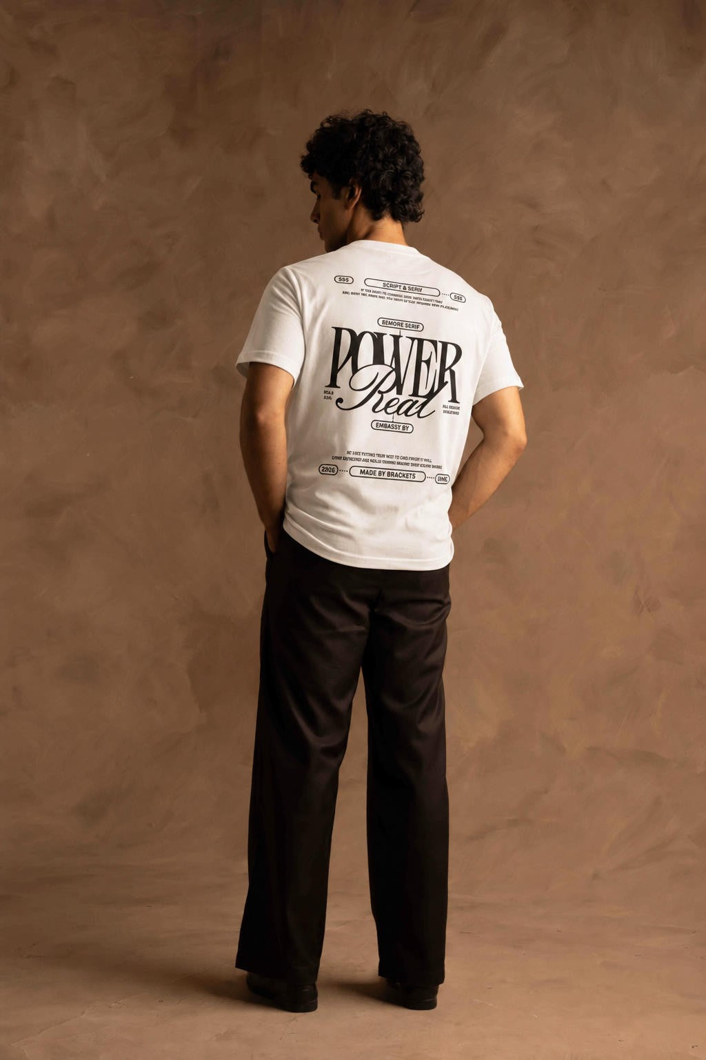 White T-Shirt With Back Print