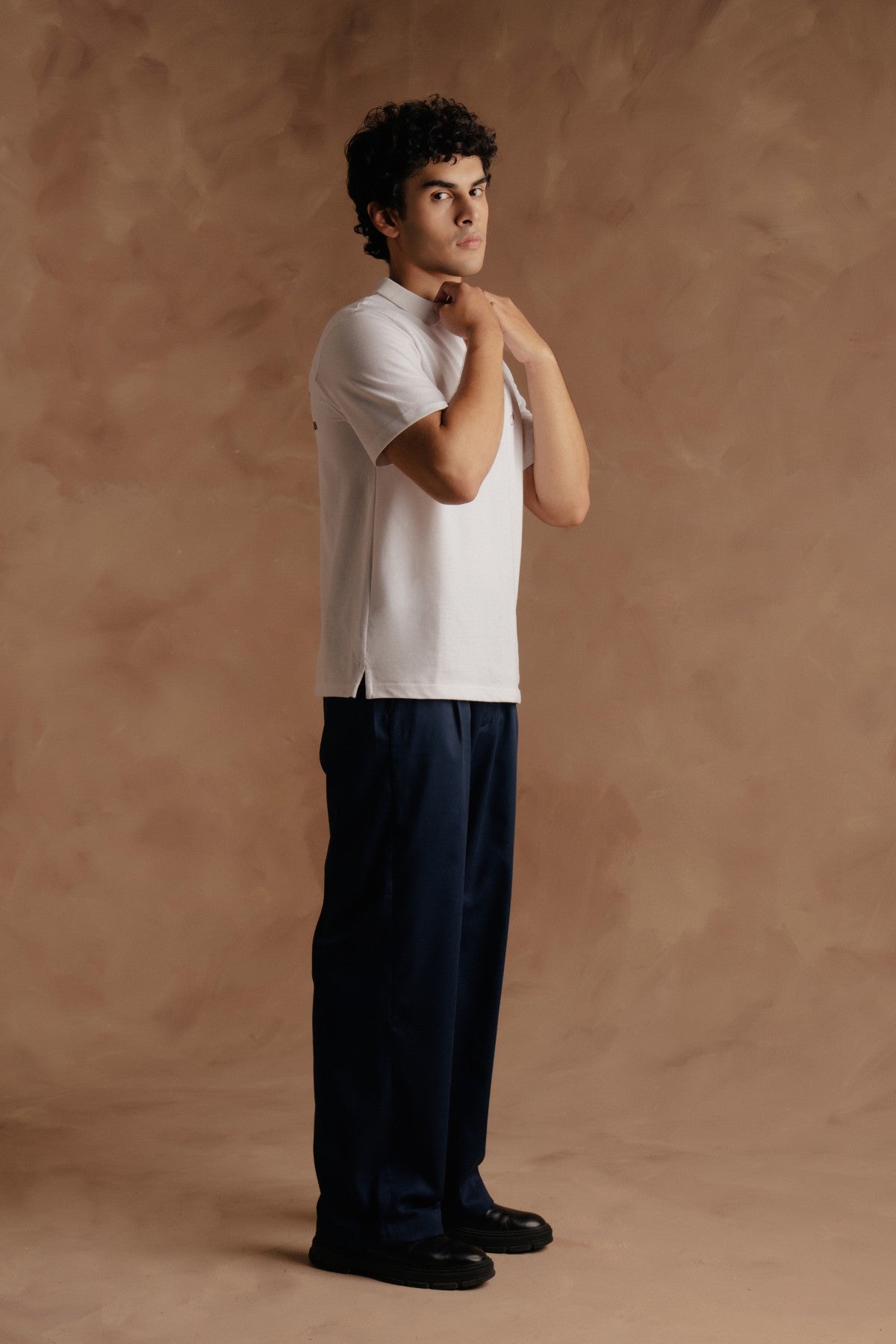 Printed Polo - White
