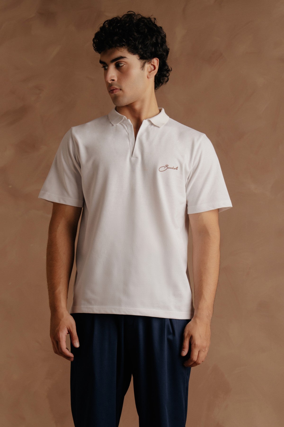 Printed Polo - White