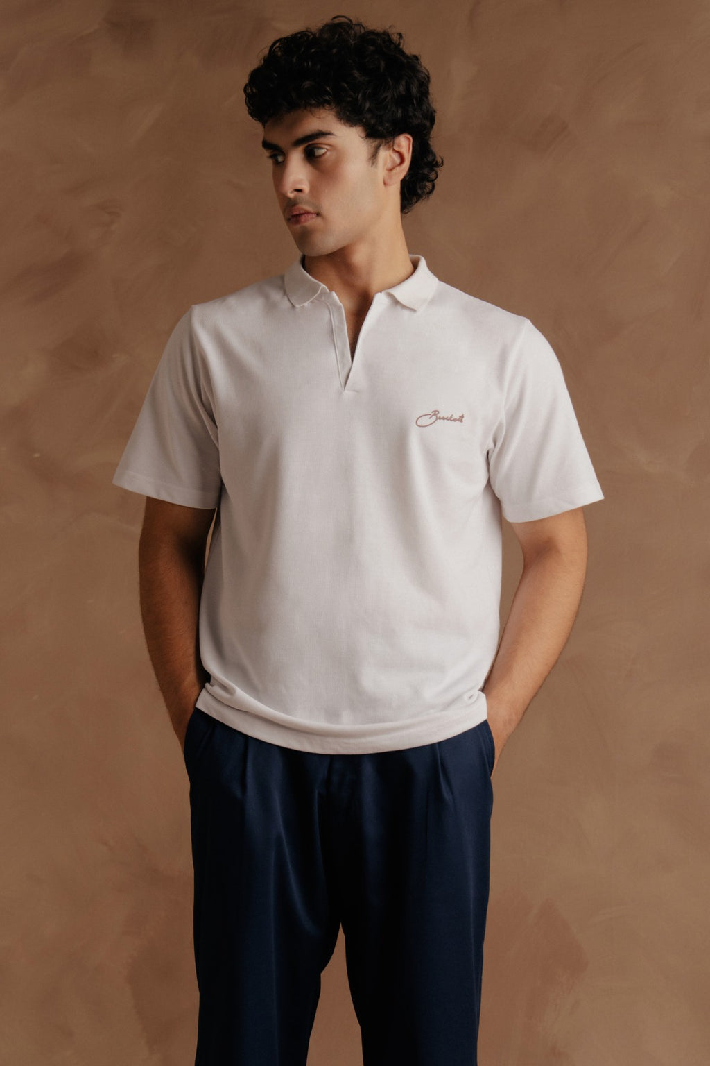 Printed Polo - White