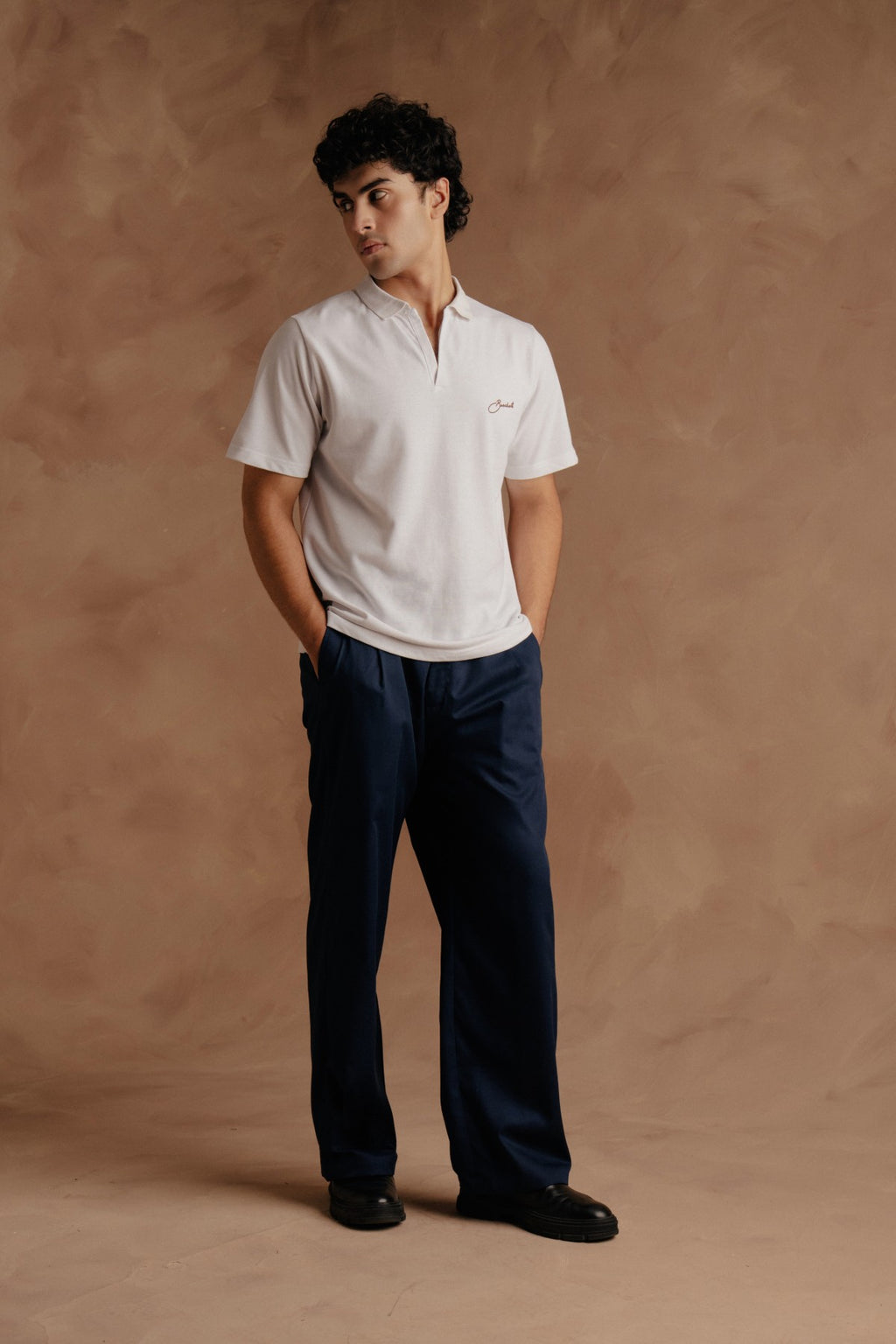 Printed Polo - White