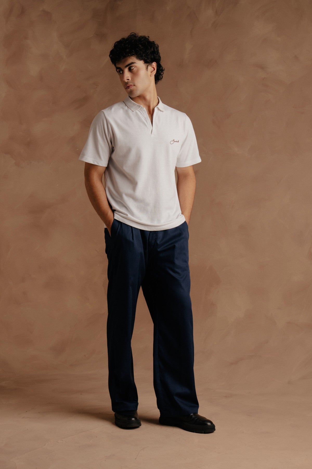 Printed Polo - White
