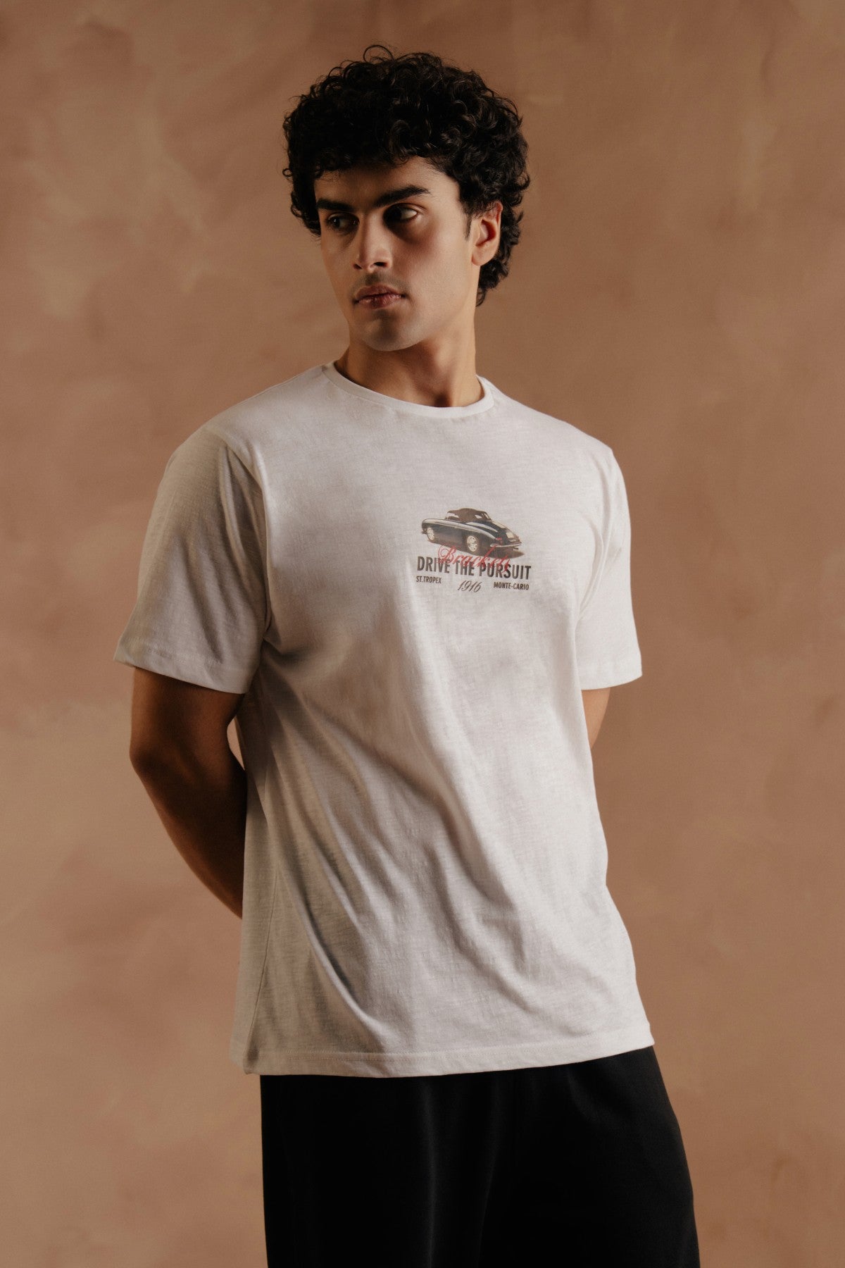 T-Shirt With Front Print - White Main image