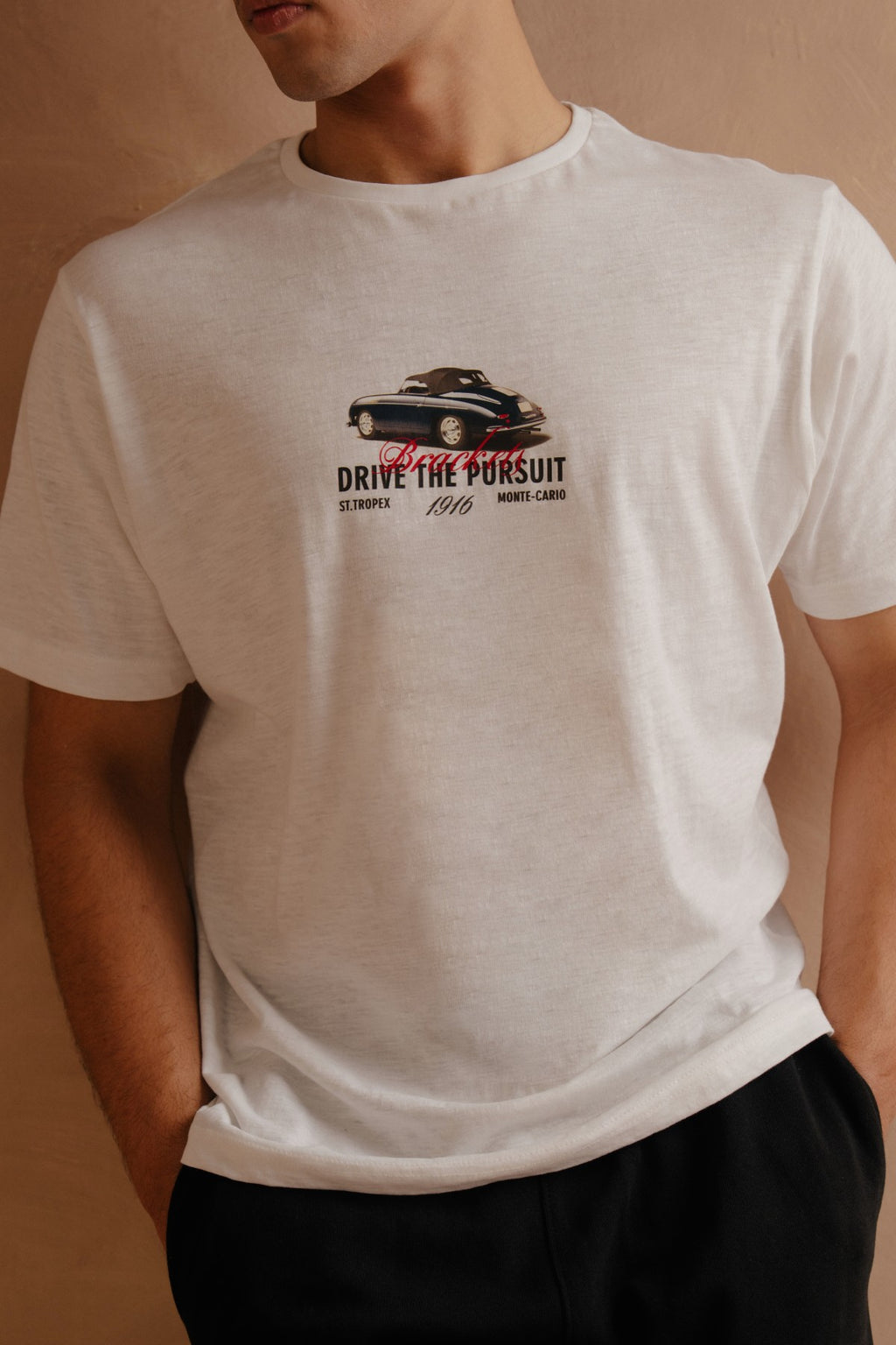 T-Shirt With Front Print - White
