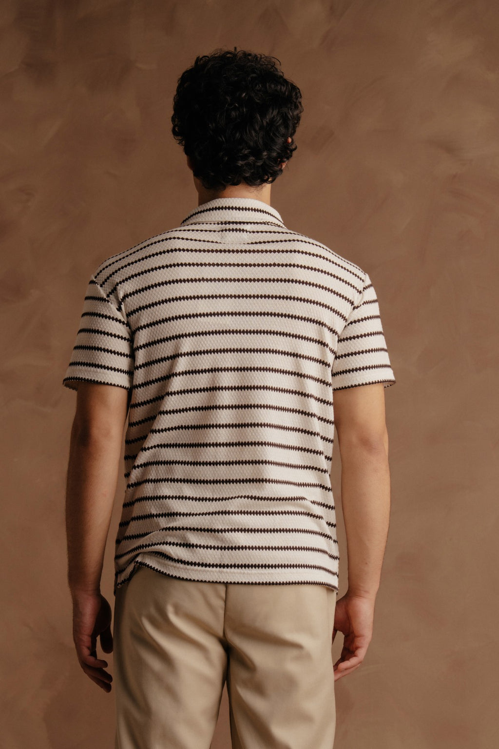 Lining Shirt - White Brown