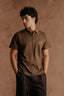 Polo with logo - Brown