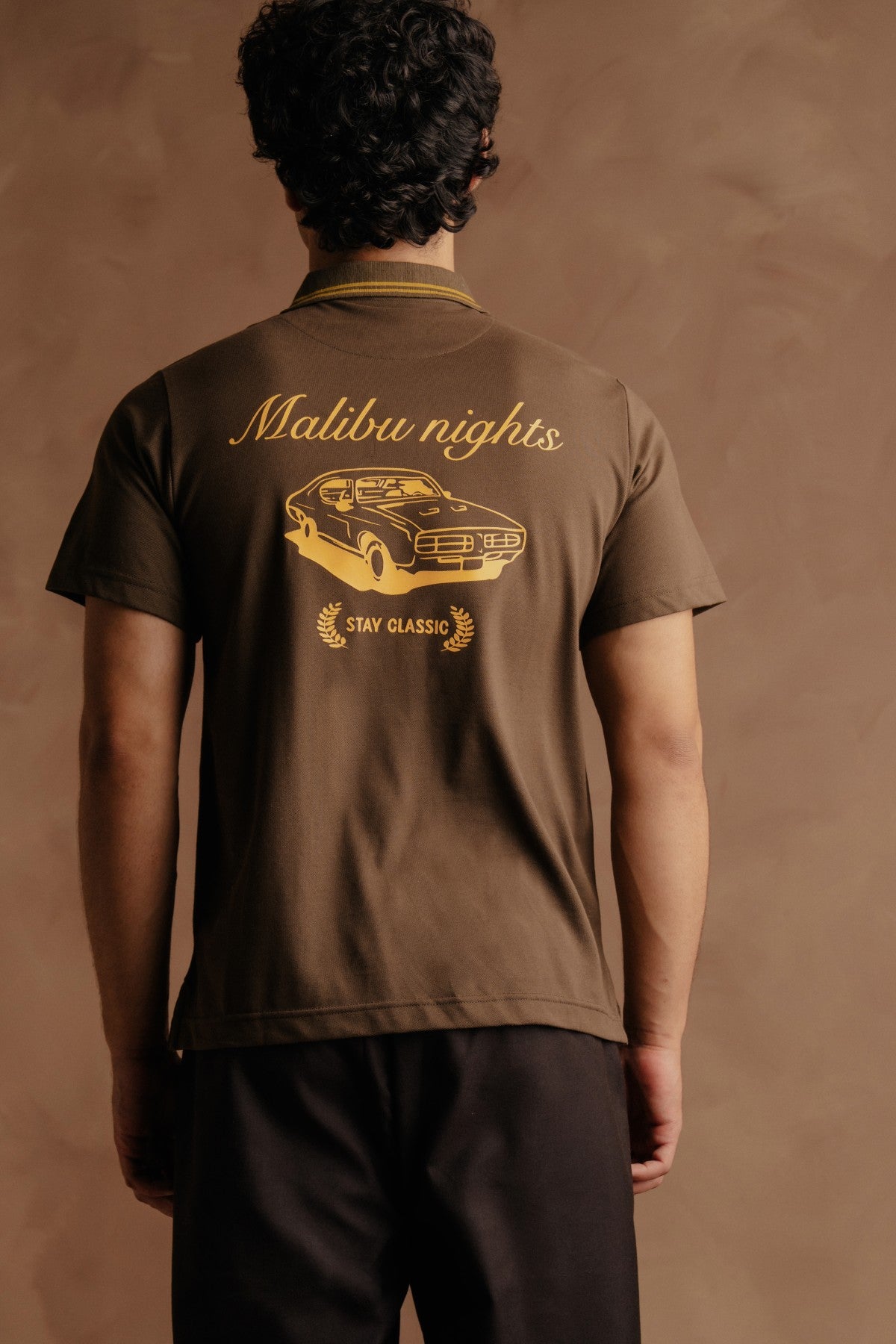 Polo with logo - Brown
