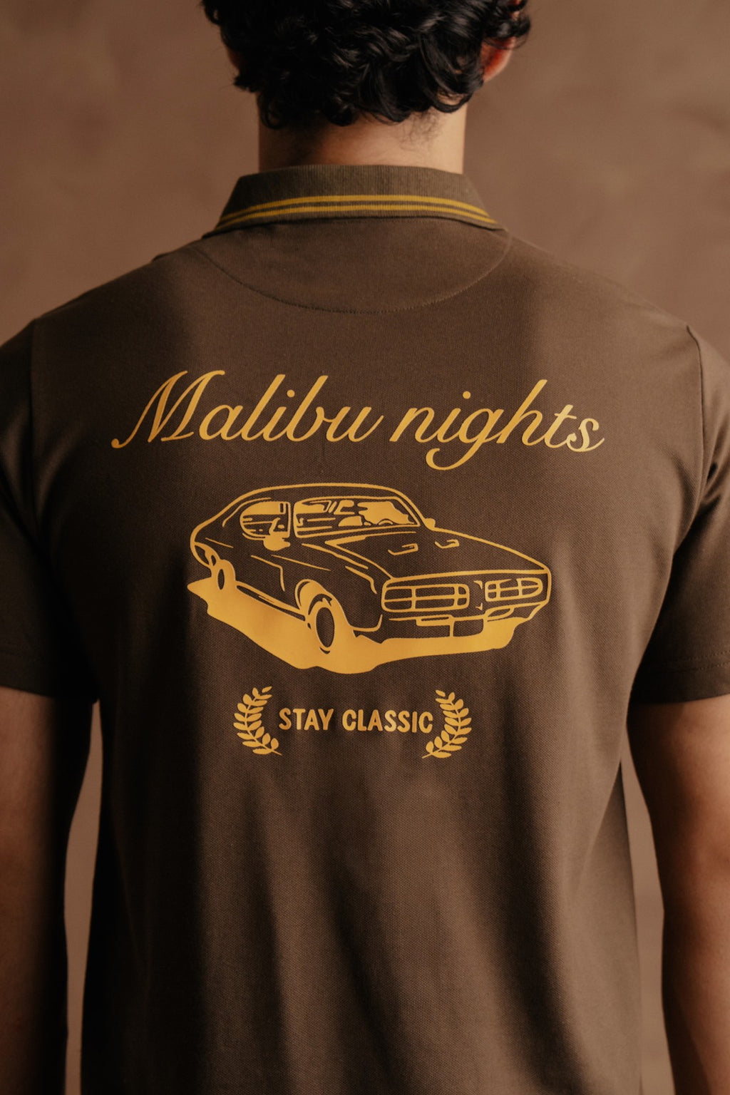 Polo with logo - Brown