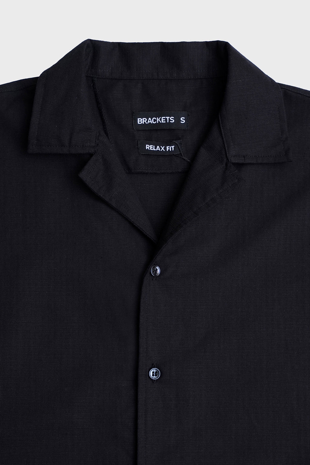 Half sleeve Black Linen shirt