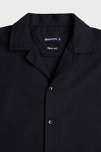 Half sleeve Black Linen shirt