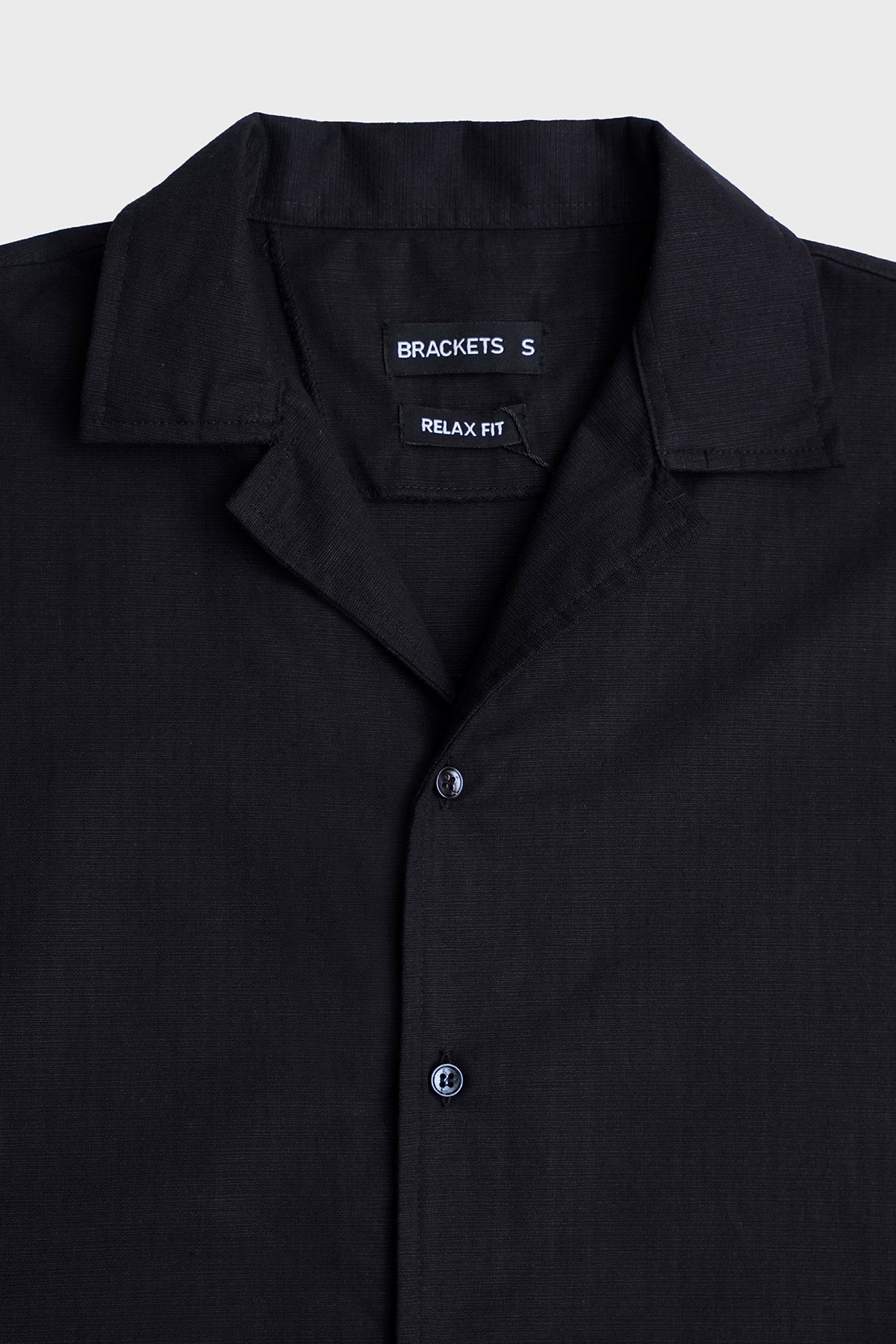 Half sleeve Black Linen shirt