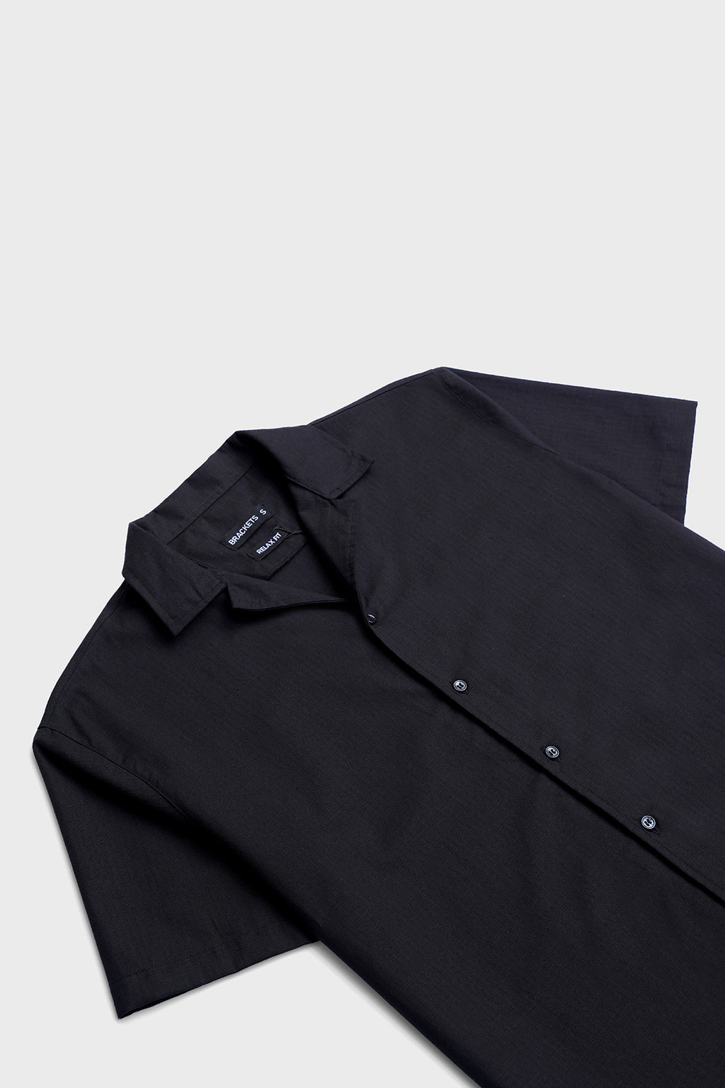 Half sleeve Black Linen shirt