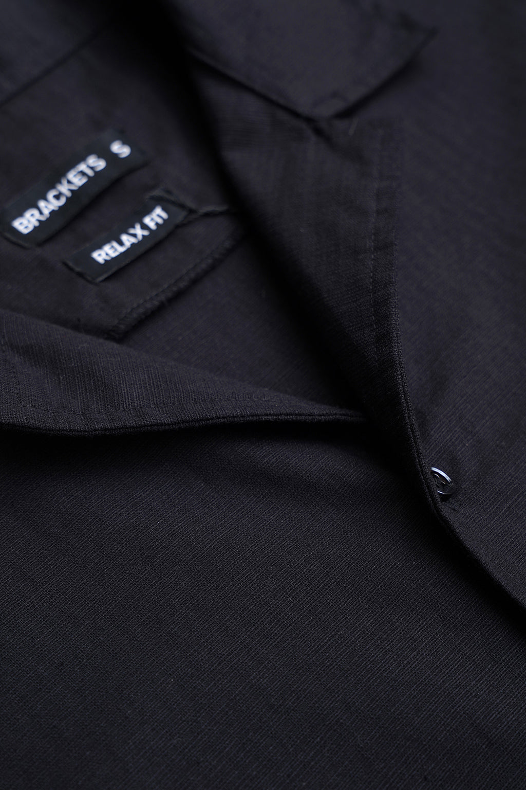 Half sleeve Black Linen shirt