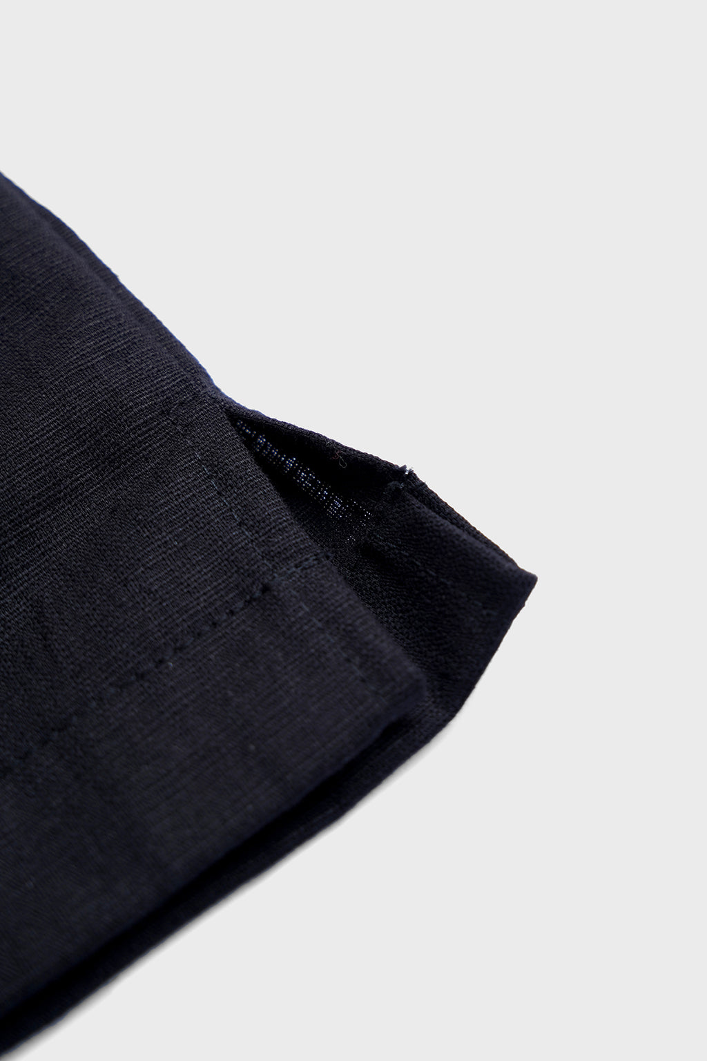 Half sleeve Black Linen shirt