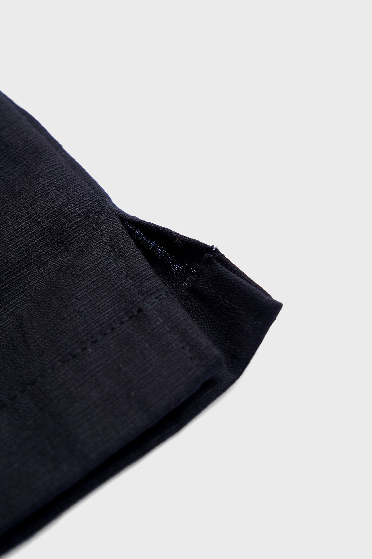 Half sleeve Black Linen shirt