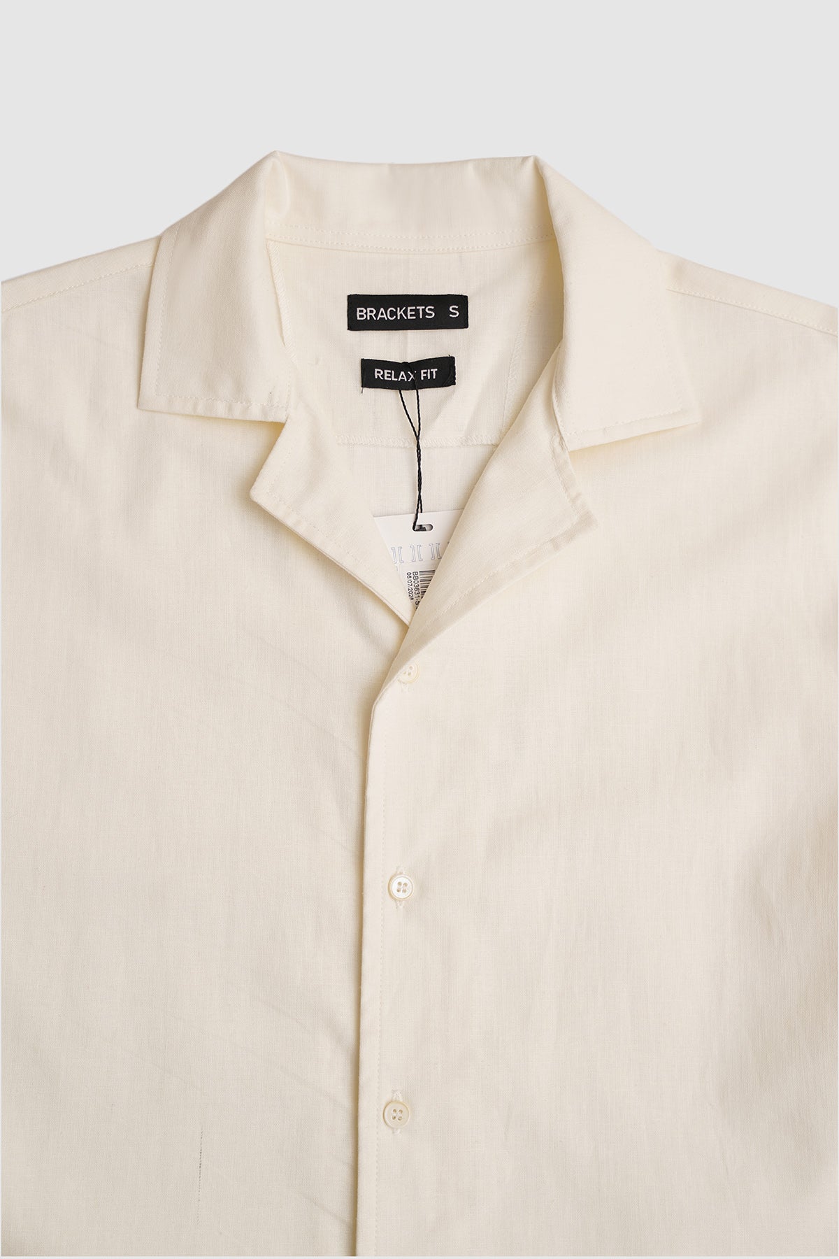 Half sleeve White Linen shirt
