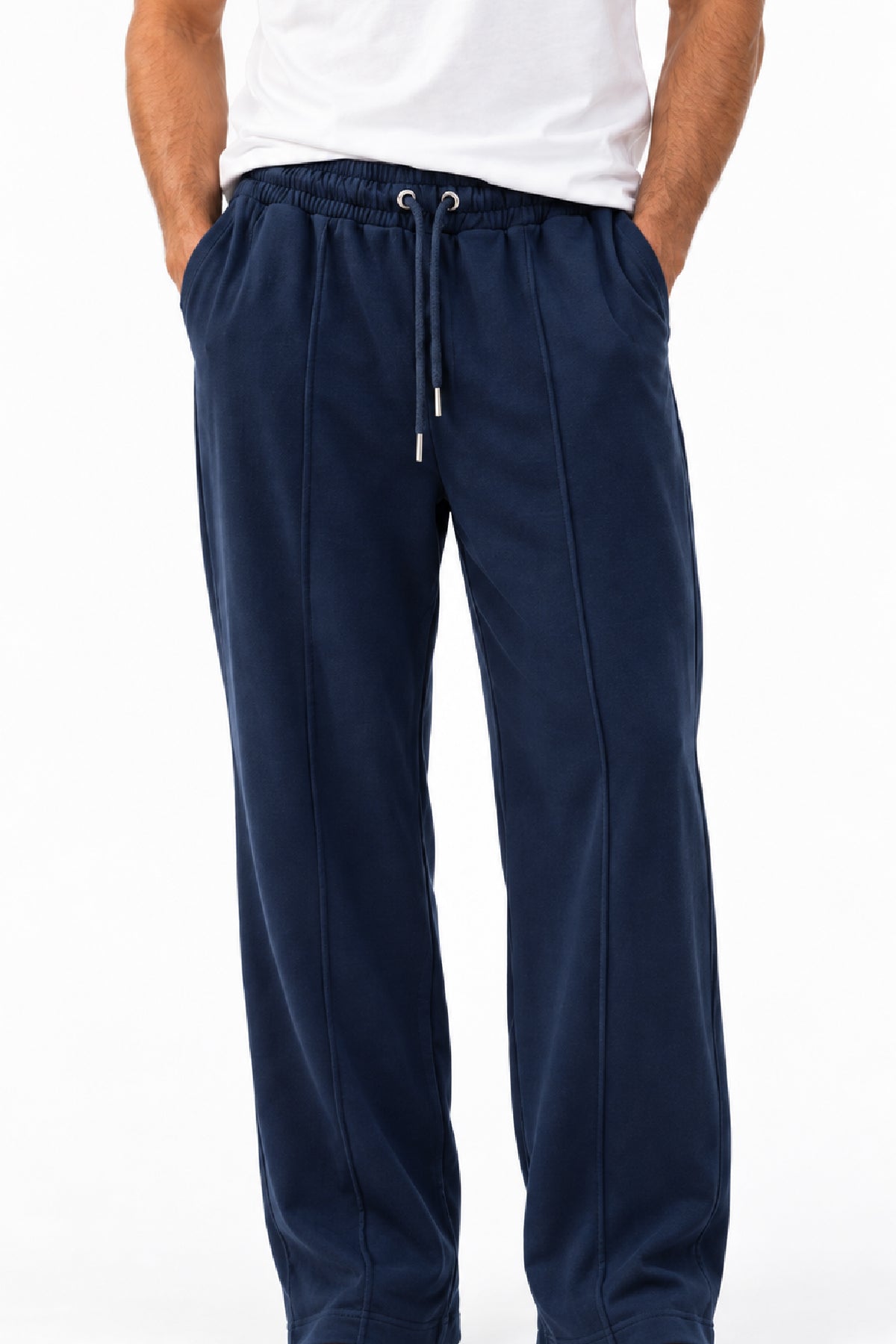Navy Pleated Trouser Main image