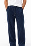 Navy Pleated Trouser