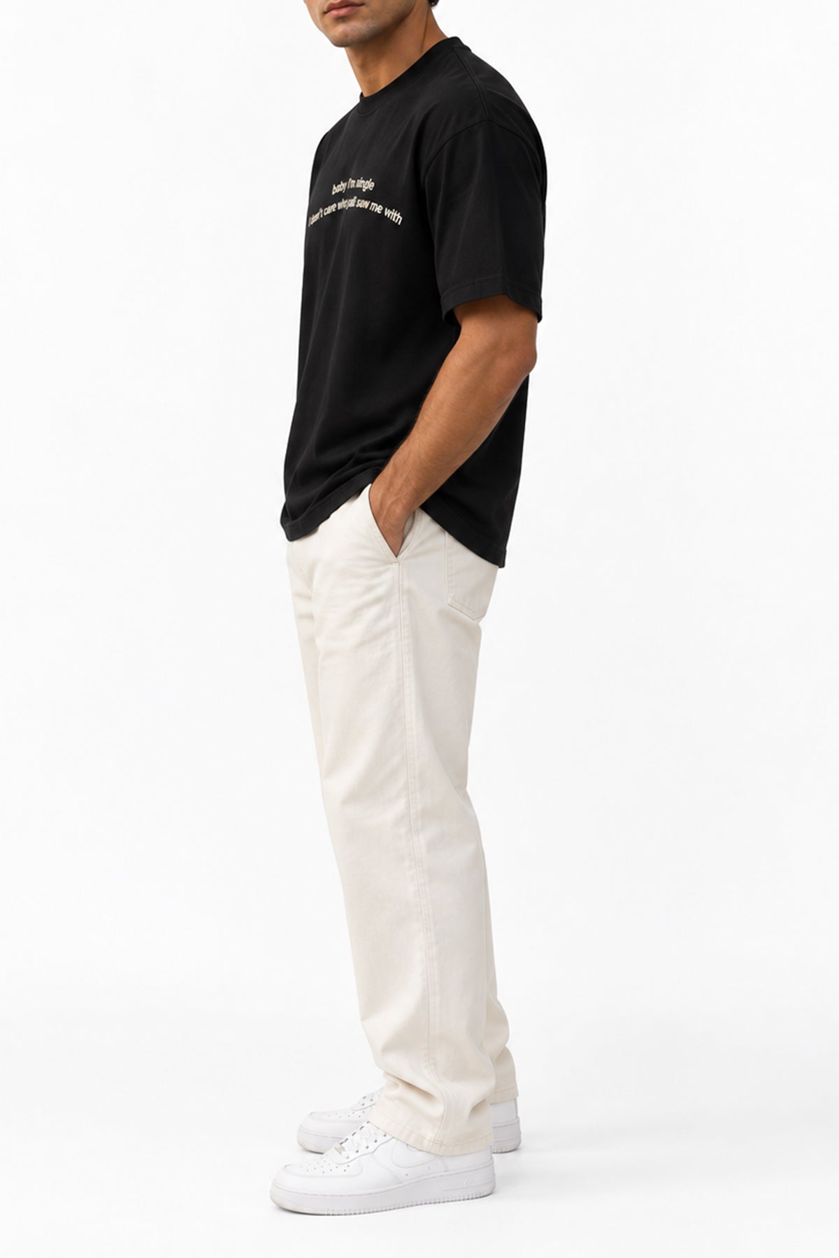 Black Printed T-shirt Secondary image
