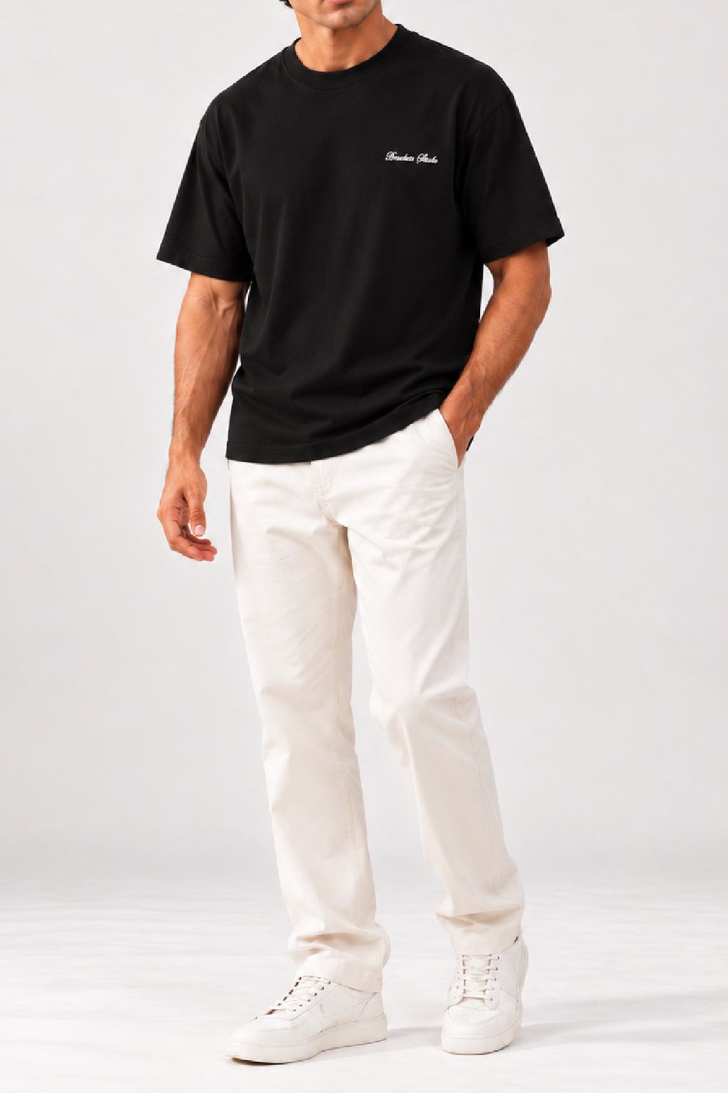 Black T-Shirt With Back Print