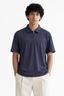 Navy zipper Polo