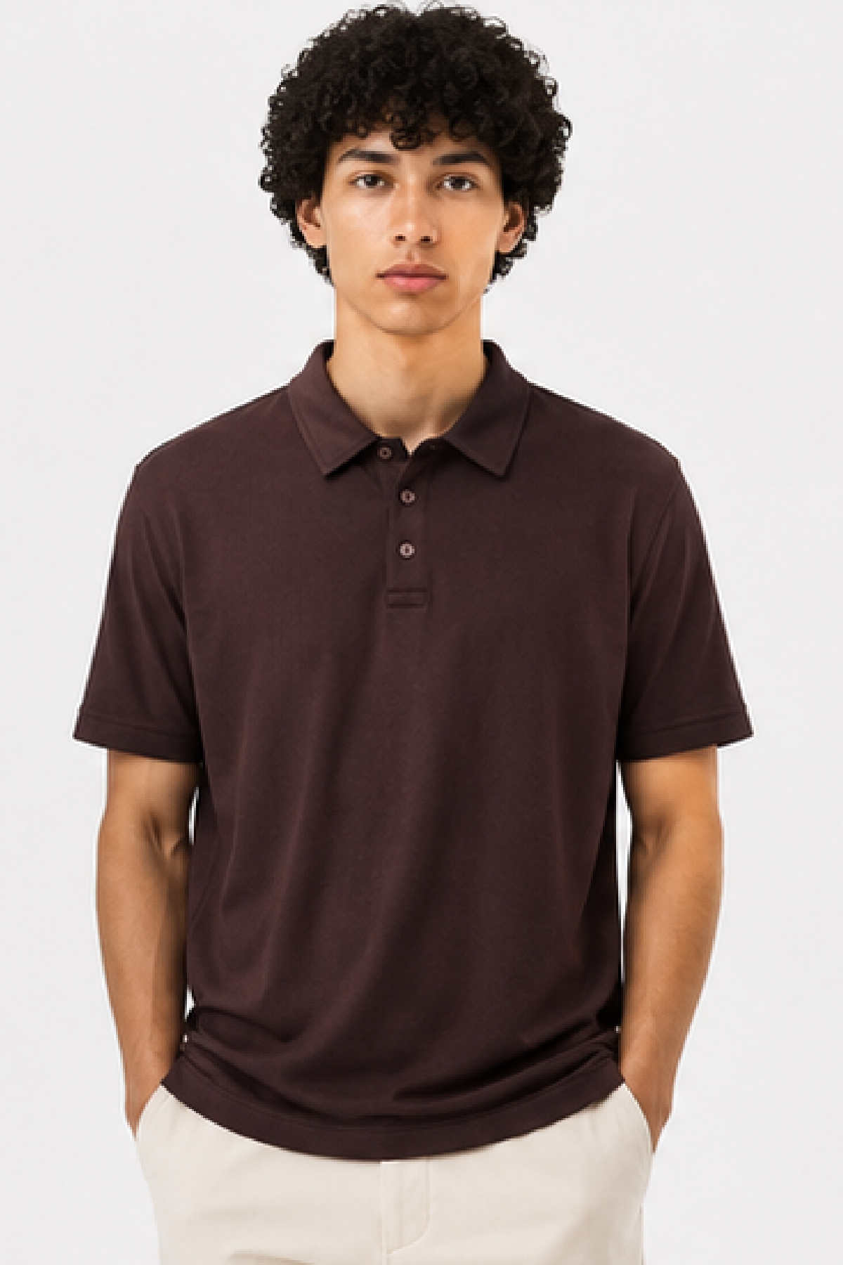 Brown Basic Polo Main image