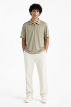 Green Zipper Polo