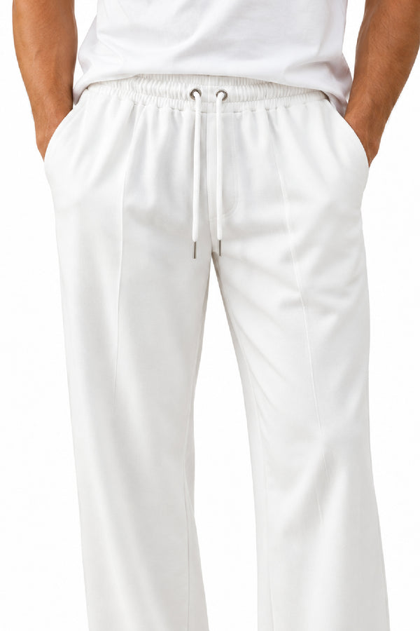White Trouser Pleated