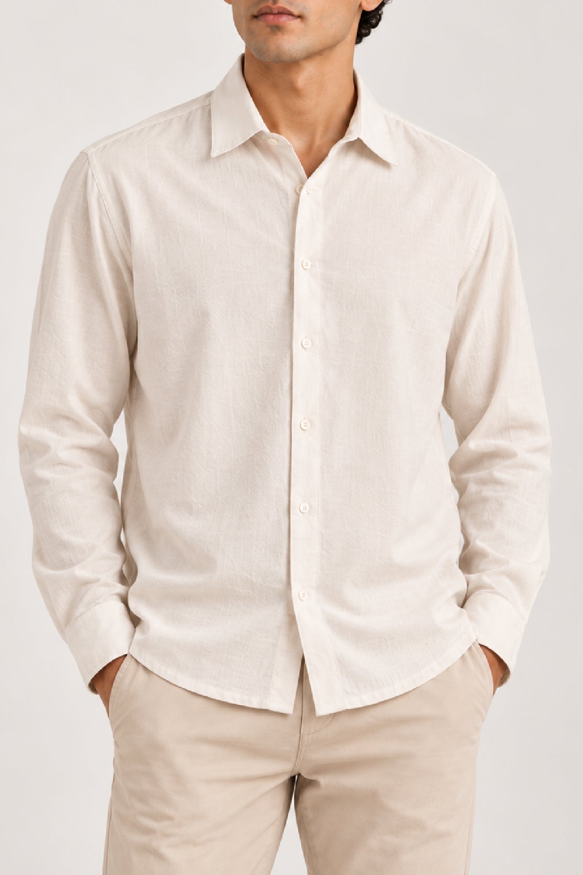 Full sleeve Beige shirt