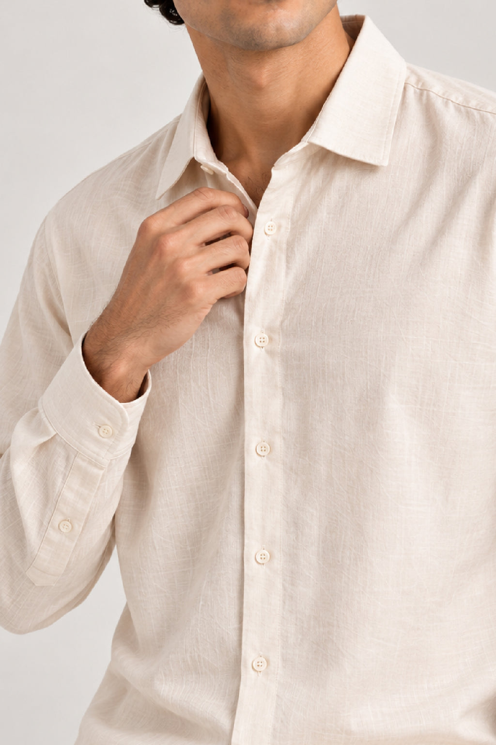Full sleeve Beige shirt