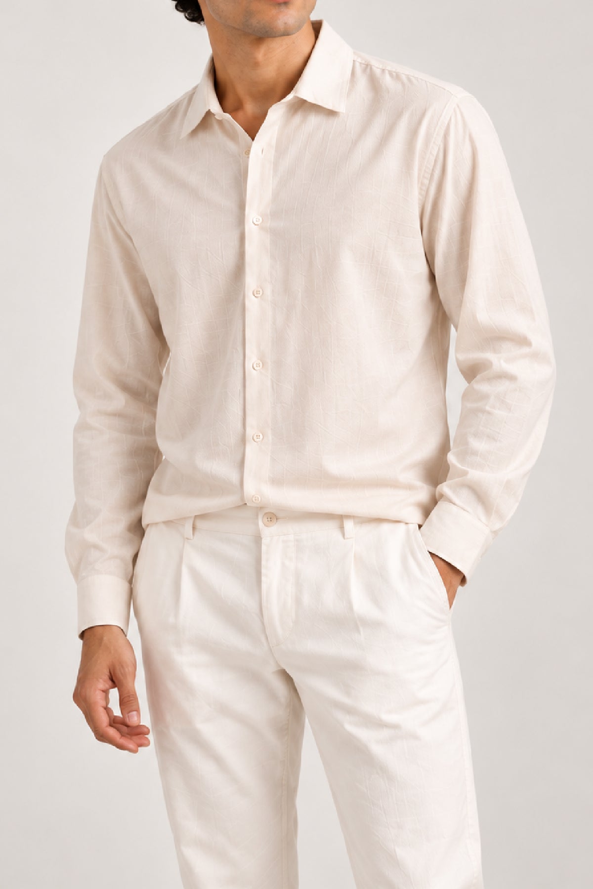 Full sleeve Beige shirt
