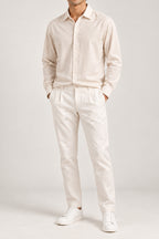 Beige Cotton Pant