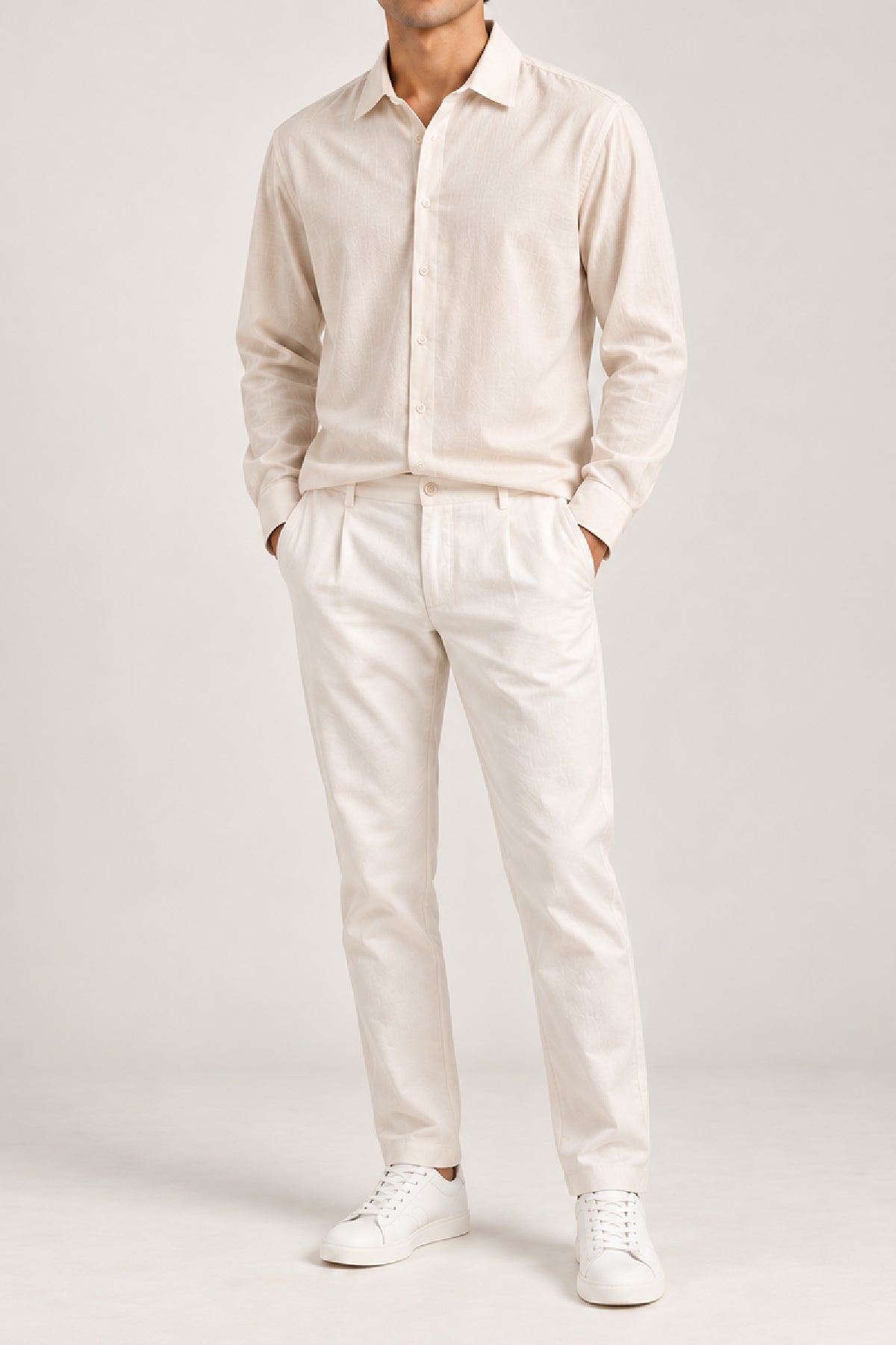 Beige Cotton Pant
