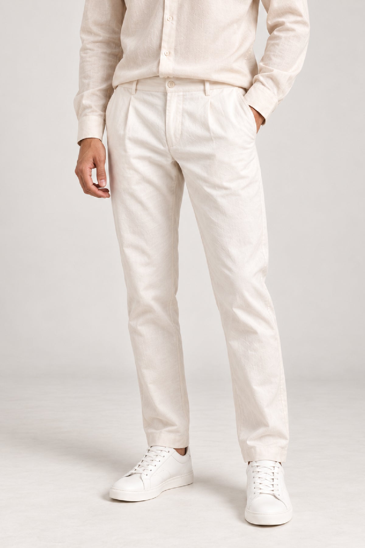 Beige Cotton Pant