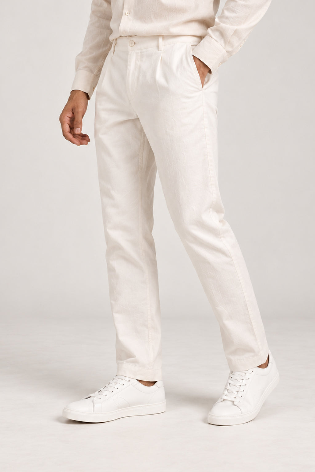 Beige Cotton Pant