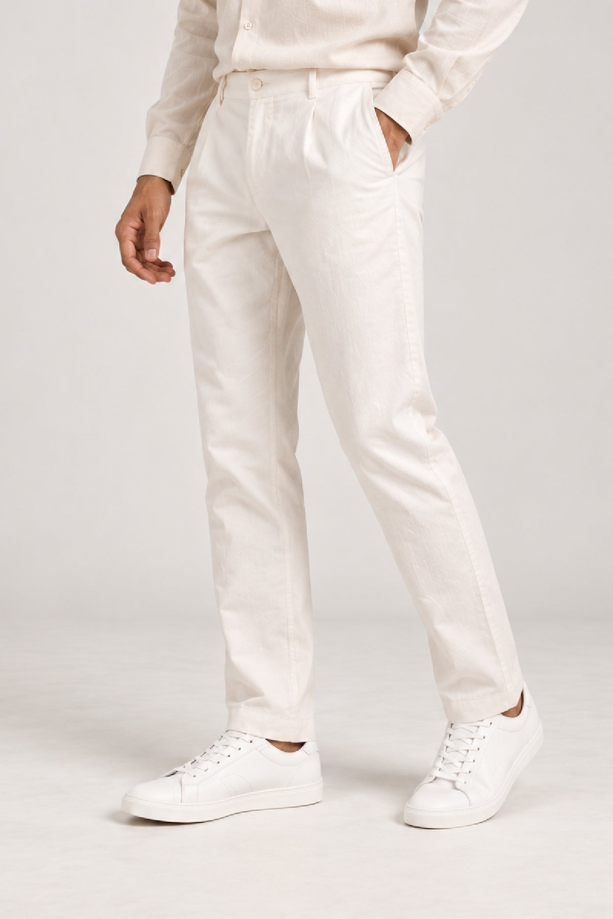 Beige Cotton Pant