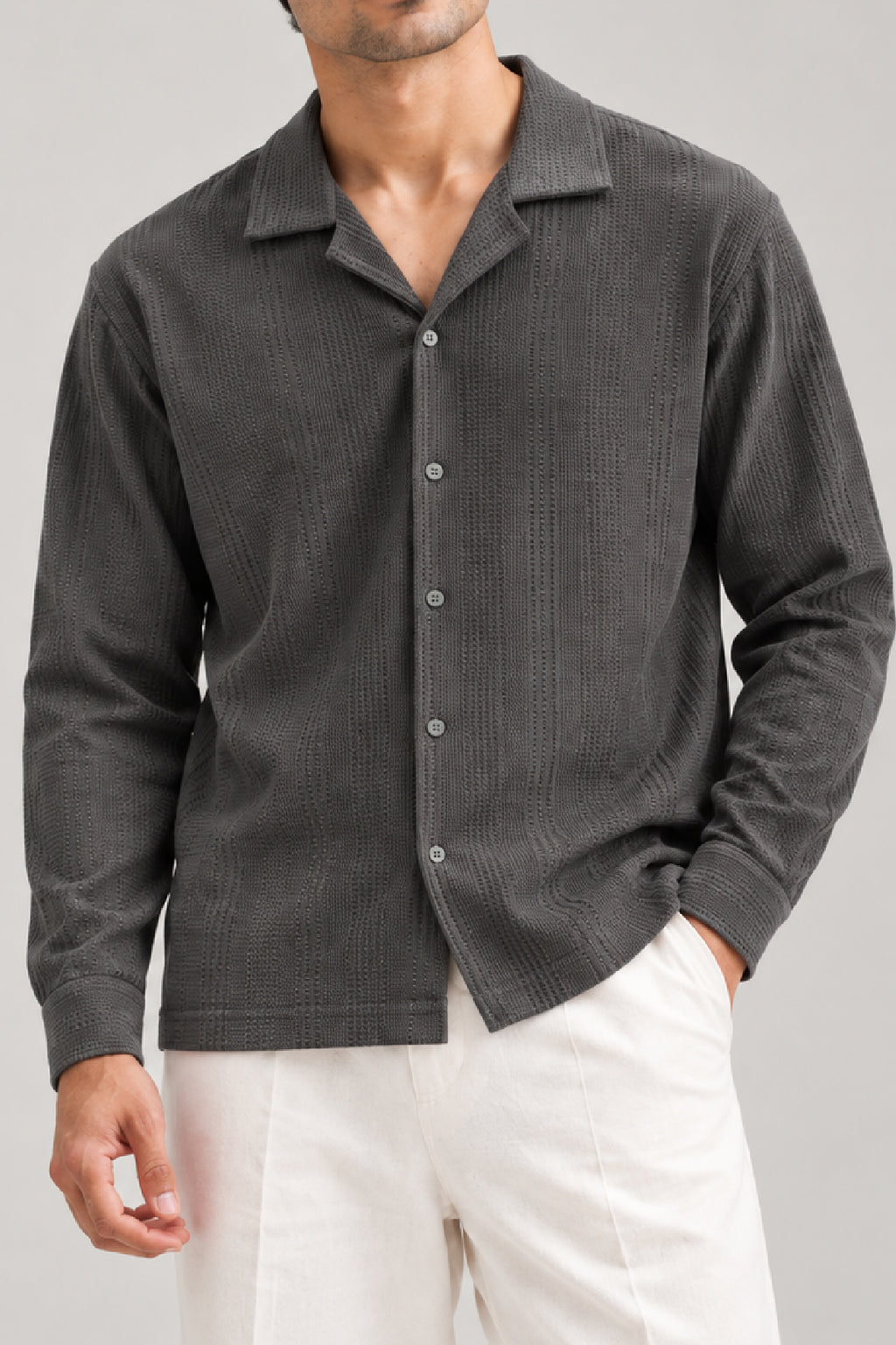 Grey Resort collar shirt